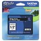 Brother P-Touch 0.47 in. x 26.2 ft. TZe Standard Adhesive Laminated Labeling Tape - White on Black